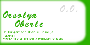 orsolya oberle business card